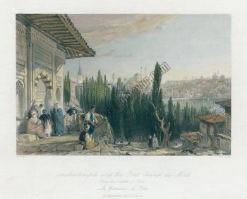 Pera, Petit Champ des Morts, 1838, (Pera, Beyoğlu'ndan Haliç)