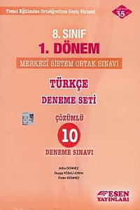 8. Sınıf 1. Dönem TEOG Türkçe Çözümlü 10 Deneme Sınavı