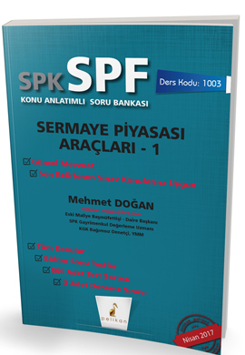 Pelikan SPK - SPF Sermaye Piyasası Araçları 1 Konu Anlatımlı Soru Bank