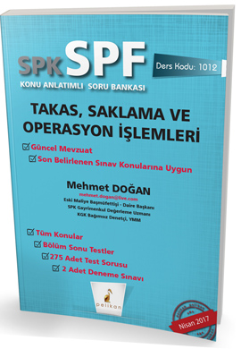 Pelikan SPK - SPF Takas, Saklama ve Operasyon İşlemleri Konu Anlatımlı