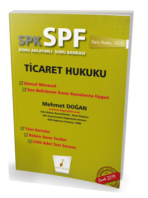 Pelikan SPK - SPF Ticaret Hukuku Konu Anlatımlı Soru Bankası 1010 %50 