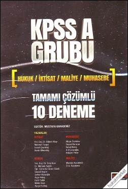 KPSS A Grubu Tamamı Çözümlü 10 Deneme Savaş Yayınevi Mustafa Karadeniz