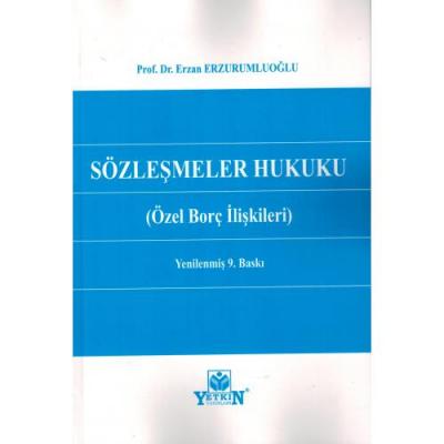Sözleşmeler Hukuku Yetkin Yayınları Erzan Erzurumluoğlu