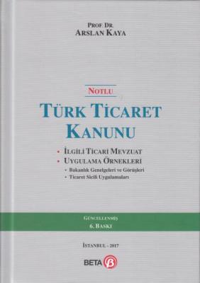 Türk Ticaret Kanunu Turhan Yayınevi Arslan Kaya