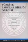 Türkiye Barolar Birliği Sayı: 98 Ocak  2012
