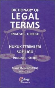 Hukuk Terimleri Sözlüğü - İngilizce Türkçe Mustafa Yuvanç