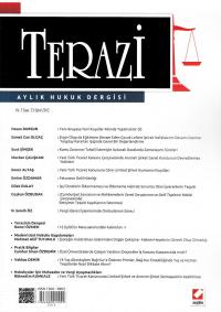 Terazi Aylık Hukuk Dergisi Yıl: 7 Sayı: 73 Eylül 2012 Yayın Kurulu