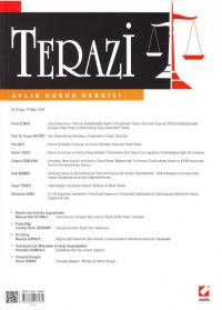 Terazi Aylık Hukuk Dergisi Yıl: 8 Sayı: 79 Mart 2013 Yayın Kurulu