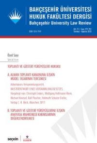 Bahçeşehir Üniversitesi Hukuk Fakültesi Dergisi Cilt:15 Sayı:191 – 192