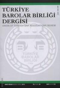 Türkiye Barolar Birliği Dergisi – Sayı:123 Yayın Kurulu