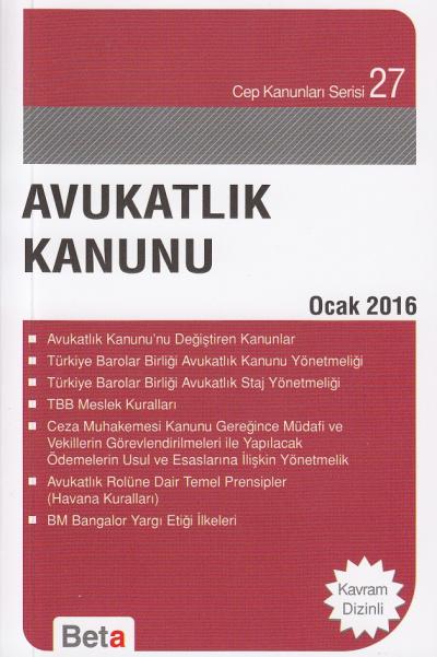 Avukatlık Kanunu Yazarsız
