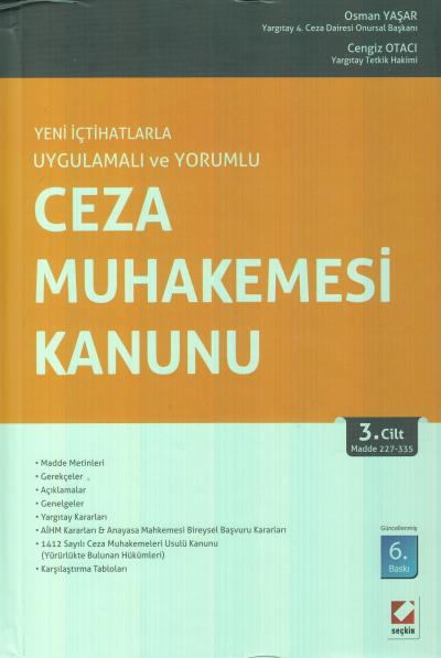 Ceza Muhakemesi Kanunu ( 3 Cilt Takım ) Osman Yaşar