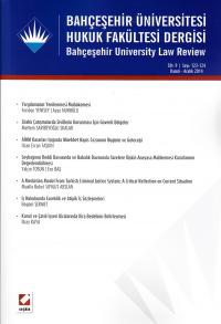 Bahçeşehir Üniversitesi Hukuk Fakültesi Dergisi Cilt:9 – Sayı:123 – 12