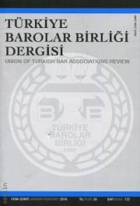 Türkiye Barolar Birliği Dergisi – Sayı:122