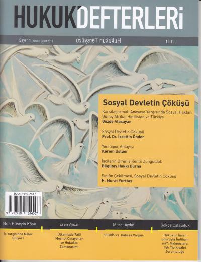 Hukuk Defterleri Dergisi Sayı 11 Ocak/Şubat 2018 Yayın Kurulu