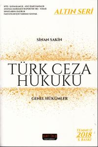 Türk Ceza Hukuku Genel Hükümler Sinan Sakin