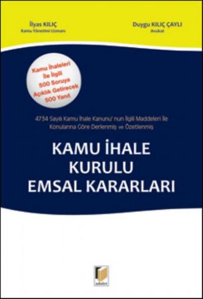 Kamu İhale Kurulu Emsal Kararları Duygu Kılıç Çaylı