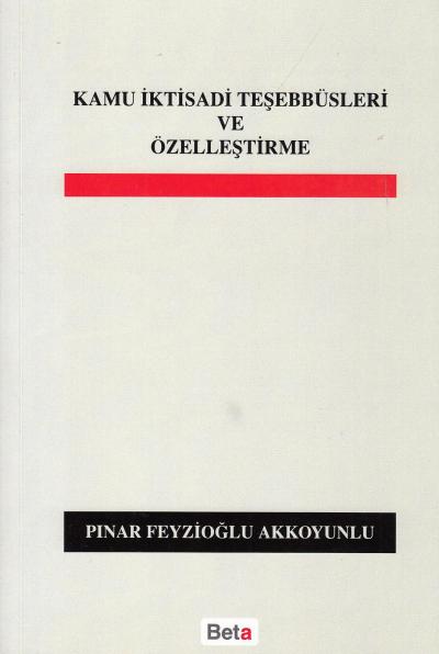 Kamu İktisadi Teşebbüsleri ve Özelleştirme Pınar Feyzioğlu Akkoyunlu