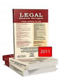 Legal Hukuk Dergisi (2011 Yılı Aboneliği) (12 Sayı) Legal Yayınevi