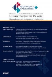 Hasan Kalyoncu Üniversitesi Hukuk Fakültesi Dergisi Sayı:16 Temmuz 201