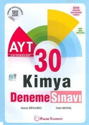 Palme Yayınları AYT Kimya 30 Deneme Palme Fatih Baysal