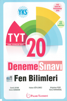 Palme Yayınları TYT Fen Bilimleri 20 Deneme Sınavı Palme Cemil Ayan