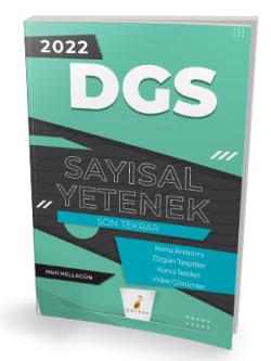 Pelikan Yayınları 2022 DGS Sayısal Yetenek Son Tekrar Konu Anlatımı