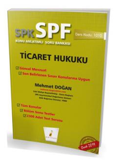Pelikan Yayınları SPK - SPF Ticaret Hukuku Konu Anlatımlı Soru Bankası 1010