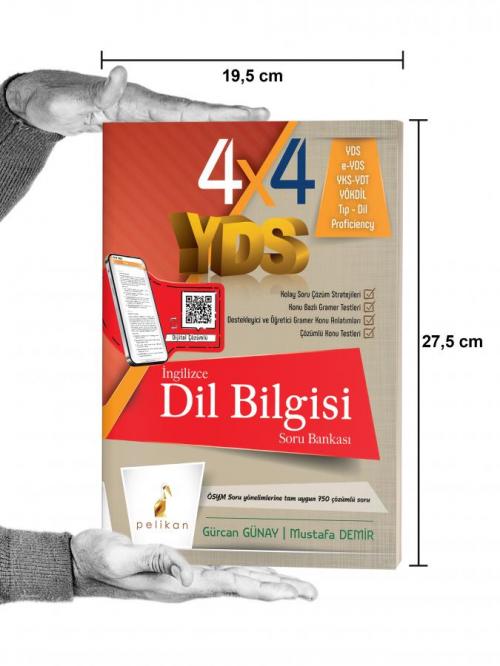 4x4 YDS Seti 4. Kitap İngilizce Dil Bilgisi Tamamı Çözümlü Soru Bankas