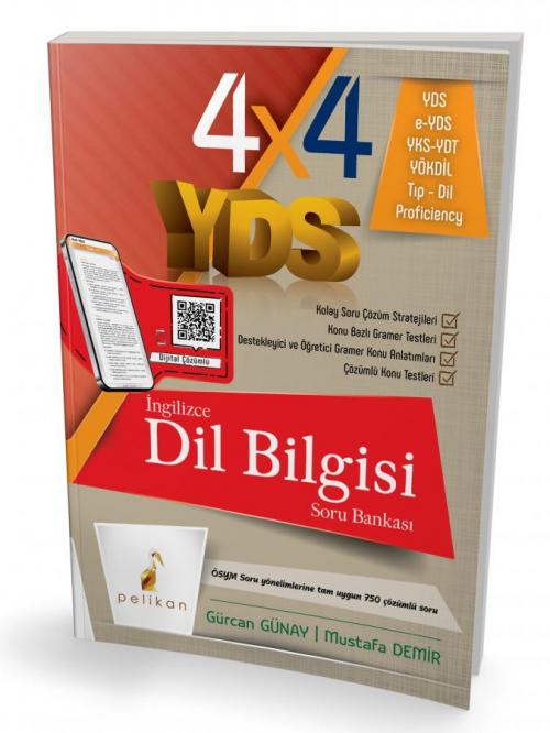 4x4 YDS Seti 4. Kitap İngilizce Dil Bilgisi Tamamı Çözümlü Soru Bankas