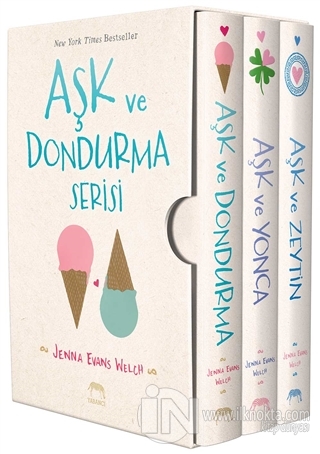 Aşk ve Dondurma Serisi Kutulu Set (3 Kitap Takım) (Ciltli) - kitap Jen