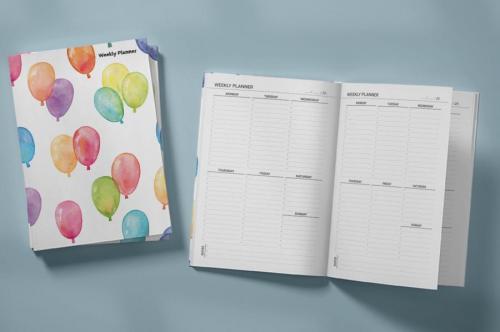 Colorful Balloons Planner & Notebook - kitap