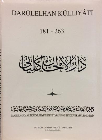 Darülelhan Külliyatı 181-263 - kitap