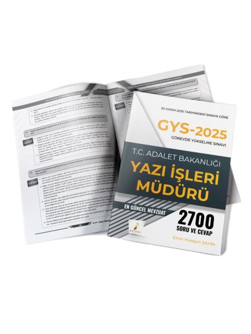 GYS 2025 Adalet Bakanlığı Görevde Yükselme Yazılı Sınavı Yazı İşleri M