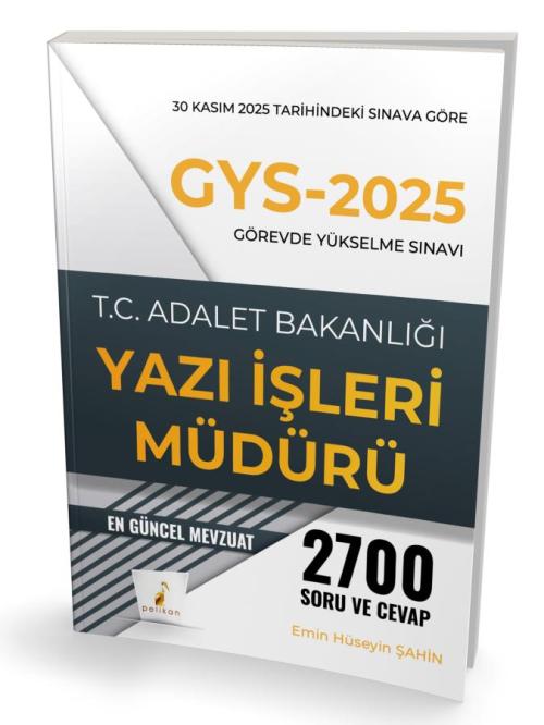 GYS 2025 Adalet Bakanlığı Görevde Yükselme Yazılı Sınavı Yazı İşleri M