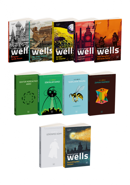 H. G. Wells 11 Kitap Takım - kitap H. G. Wells