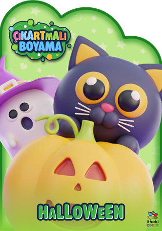 Halloween Zamanı – Çıkartmalı Boyama Kitabı - kitap