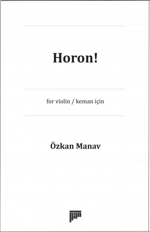Horon! - kitap Özkan Manav