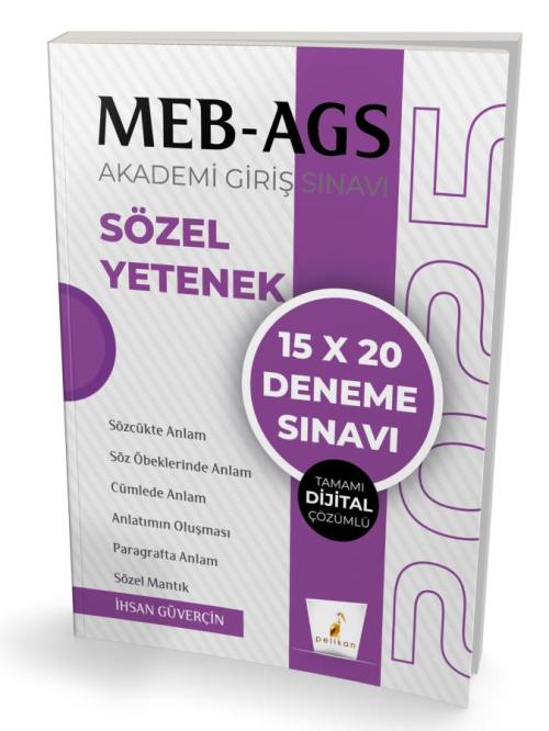 MEB - AGS Hazırlık Sözel Yetenek 15x20 Tamamı Dijital Çözümlü Deneme S