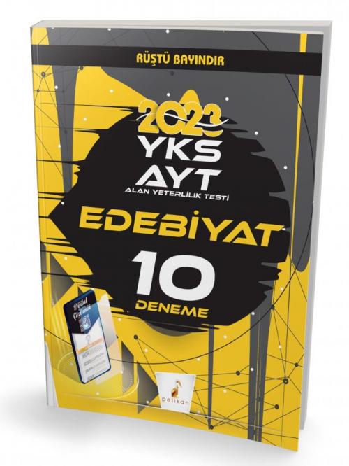 Pelikan Yayınları 2023 AYT Edebiyat Dijital Çözümlü 10 Deneme Sınavı -