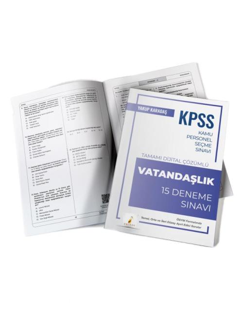Pelikan Yayınları 2025 KPSS Vatandaşlık Tamamı Dijital Çözümlü 15 Dene