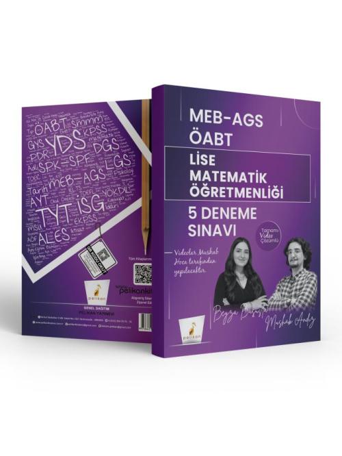 Pelikan Yayınları MEB - AGS ÖABT Lise Matematik Öğretmenliği 5 Deneme 