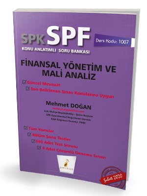 Pelikan Yayınları SPK - SPF Finansal Yönetim ve Mali Analiz Konu Anlat
