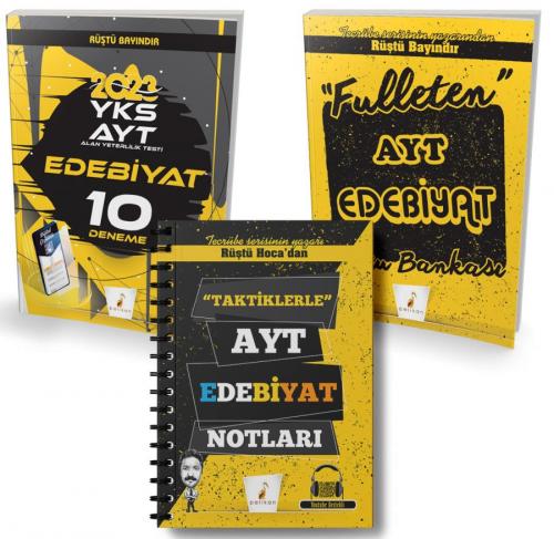 Rüştü Hoca'dan AYT Edebiyat Seti 3 Kitap - kitap Rüştü Bayındır