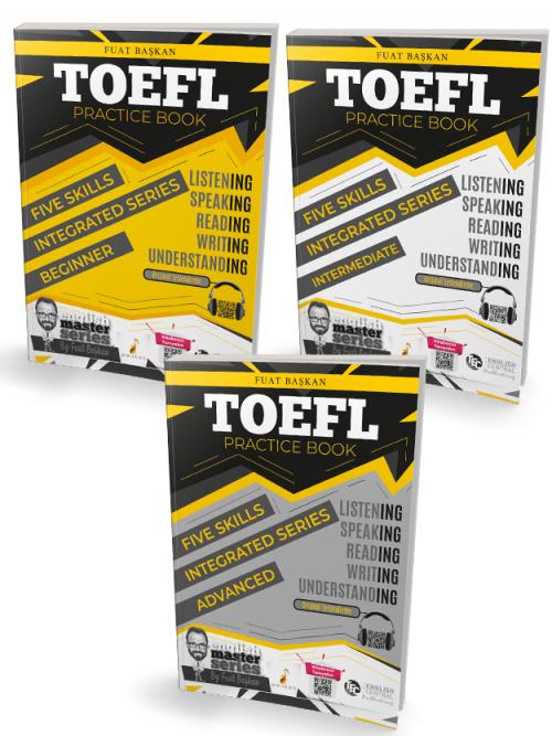 TOEFL Practice Book - Beginner- Intermediate - Advanced 3 Kitap - kita