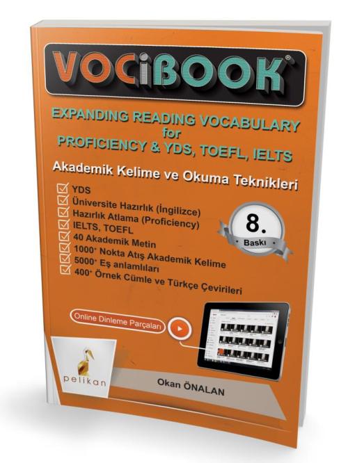 VOCIBOOK Akademik Kelime Ve Okuma Teknikleri - kitap Okan Önalan