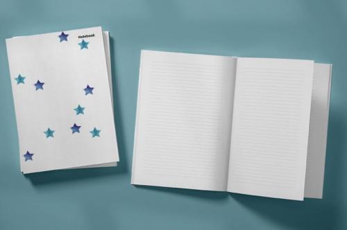 Watercolor Balloons and Stars Weekly Planner & Notebook - kitap