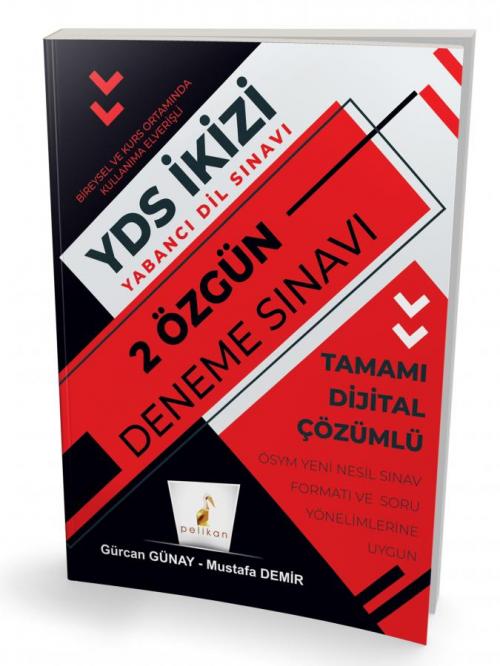 YDS İkizi 2 Özgün Deneme Sınavı Dijital Çözümlü - kitap Gürcan Günay