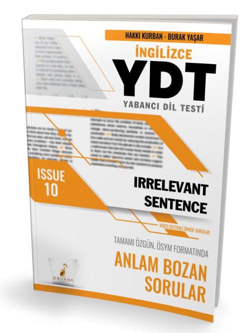 Ydt İngilizce Irrelevant Sentence Issue 10 - kitap Hakkı Kurban
