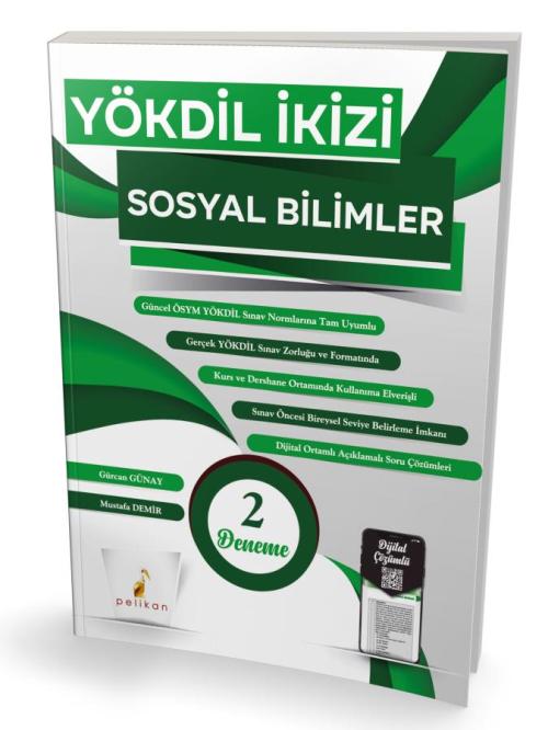 YÖKDİL İkizi Sosyal Bilimler 2 Özgün Deneme Sınavı Dijital Çözümlü - k